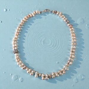 Coastal Beachy Handmade Freshwater Pearl Necklace